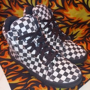 Qupid checkered high top sneaker 6